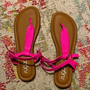 Hot pink sandals